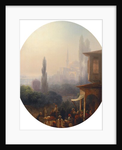 A market scene in Constantinople, with the Hagia Sophia beyond, 1860 by Ivan Konstantinovich Aivazovsky