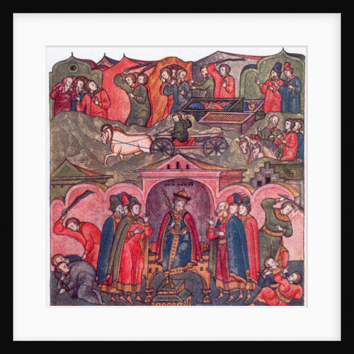 Violence of Moscow Prince Ivan Danilovich and His Neighbors by Ancient Russian Art