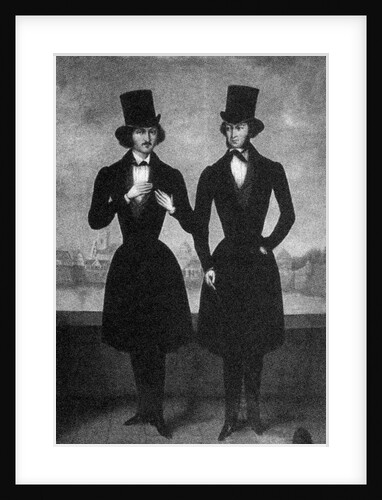Portrait of Alexander Pushkin and Nikolai Gogol, First quarter of 19th cen by Anonymous