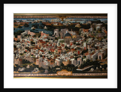 Panoramic view of Palestine with Jerusalem City, 1833 by Anonymous