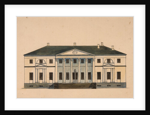 Facade of the House in the Golitsyn Petrovo-Dalneye Estate, First quarter of 19th cen by Anonymous