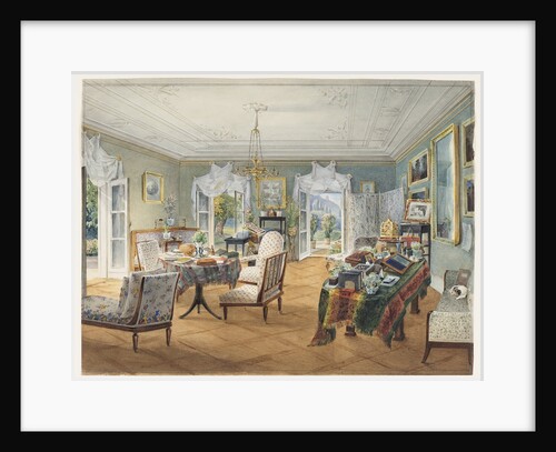 Sitting Room in a Country Estate, 1830-1840s by Anonymous