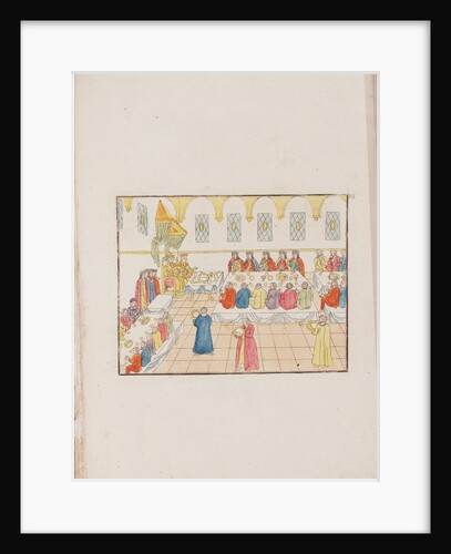 The wedding ceremony of Tsar Mikhail Feodorovich and Yevdokiya Lukyanovna, 1810 by Anonymous master