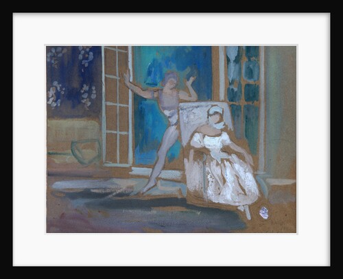 Nijinsky and Karsavina in the ballet Le Spectre de la Rose, 1911 by Léon Bakst