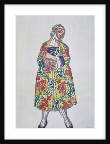 Costume design for the ballet Le donne di buon umore by C. Goldoni, 1917 by Léon Bakst