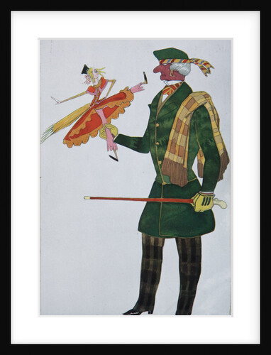 Englishman. Costume design for the ballet The Magic Toy Shop by G. Rossini, 1919 by Léon Bakst
