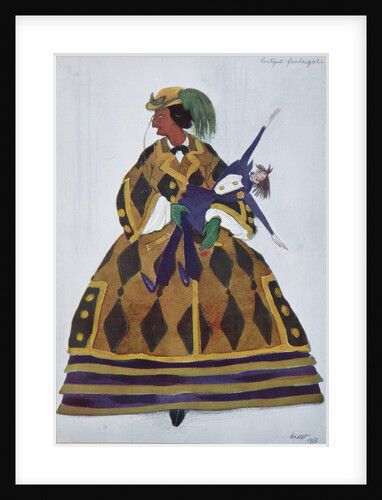 Englishwoman. Costume design for the ballet The Magic Toy Shop by G. Rossini, 1919 by Léon Bakst