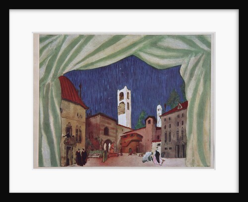 Stage design for the ballet Le donne di buon umore by C. Goldoni, 1917 by Léon Bakst