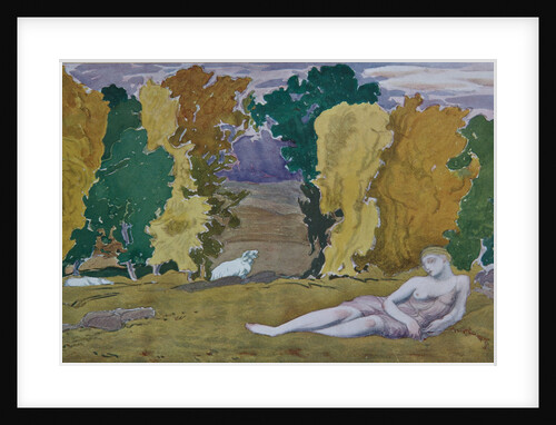 Stage design for the ballet Daphnis et Chloé by M. Ravel, 1912 by Léon Bakst