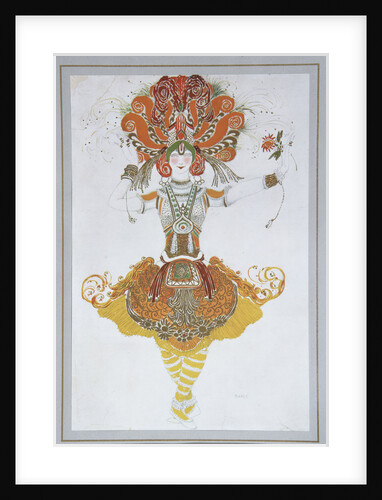 Costume design for Tamara Karsavina in the ballet The Firebird (Loiseau de feu) by I. Stravinsky, 1909-1910 by Léon Bakst