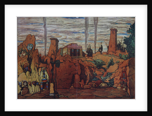 Stage design for the ballet Hélène de Sparte by E. Verhaeren and D. de Séverac, 1912 by Léon Bakst