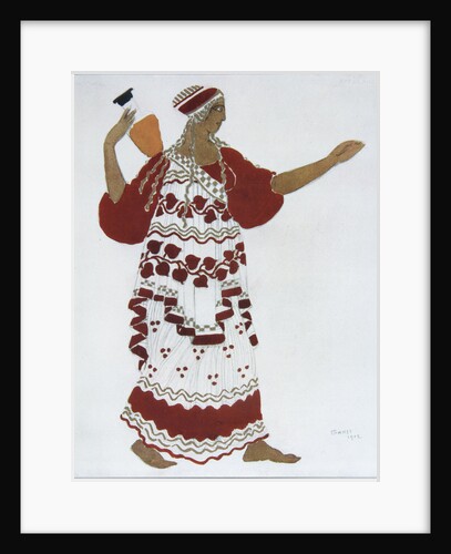 Nymph. Costume design for the ballet The Afternoon of a Faun by C. Debussy, 1912 by Léon Bakst