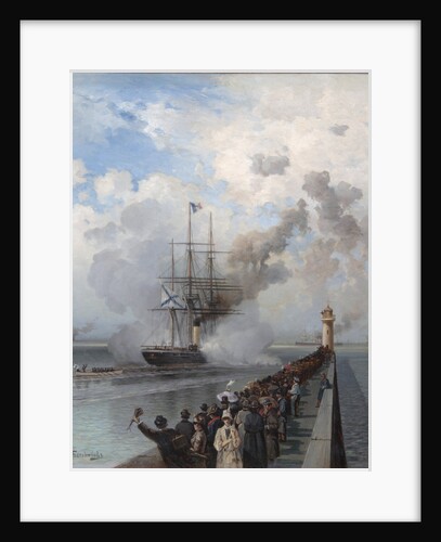 Russian screw clipper Razboynik, 1888 by Alexei Petrovich Bogolyubov