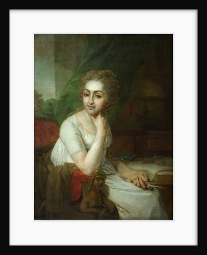 Portrait of an Unknown Woman with Compass in her Hand (Praskovia Golitsyna?) by Vladimir Lukich Borovikovsky