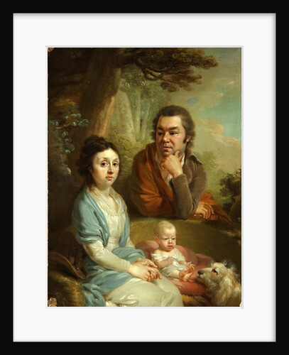 Portrait of Vasily Nebolsin, his Wife Avdotia and Child, End 1790s by Vladimir Lukich Borovikovsky