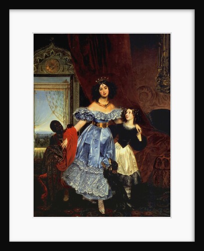 Portrait of Countess Julia Samoilova with her stepdaughter Amazillia Pacini and black boy, 1832-1834 by Karl Pavlovich Briullov