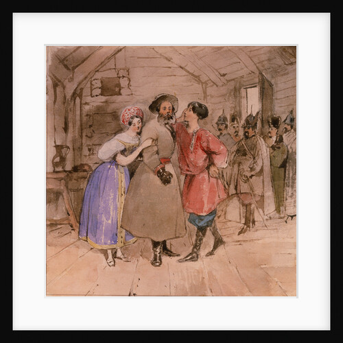 Scene from the opera A Life for the Tsar (Ivan Susanin) by M. Glinka, End 1830s by Grigori Grigorievich Gagarin