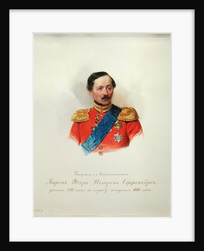 Portrait of General Baron Fyodor Petrovich von Offenberg by Vladimir Ivanovich Hau