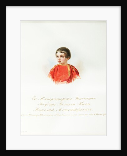 Portrait of Tsarevich Nicholas Alexandrovich of Russia (1843?1865) by Vladimir Ivanovich Hau