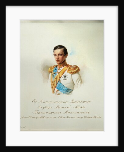 Portrait of Grand Duke Konstantin Nikolaevich of Russia by Vladimir Ivanovich Hau