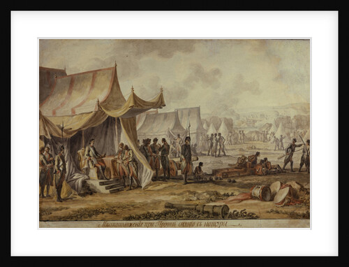 Peter I at the Pruth River, 1804 by Mikhail Matveevich Ivanov