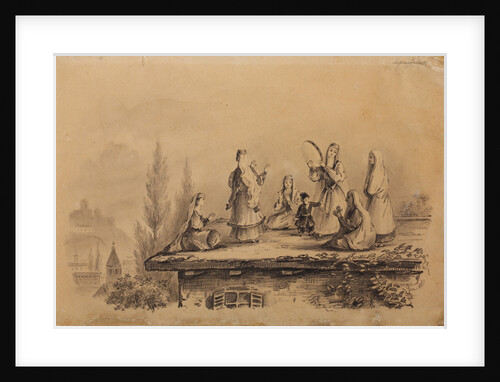 Georgian women on the roof (Lezghinka), 1837 by Mikhail Yuryevich Lermontov