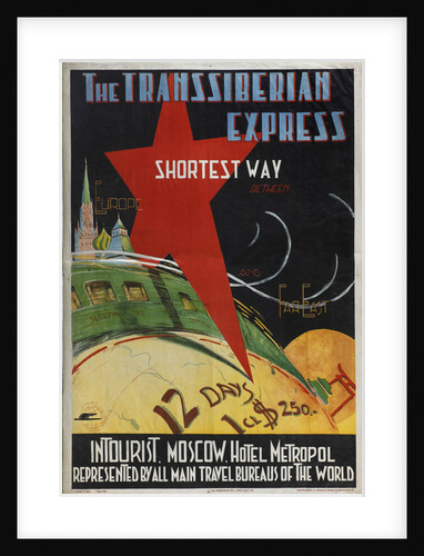 Transsiberian express (Poster of the Intourist company), 1930 by Max Litvak