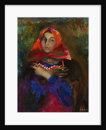 Russian Maiden in a Red Headscarf by Filipp Andreyevich Malyavin
