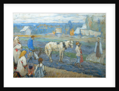 At the field, 1911 by Mikhail Vasilyevich Nesterov