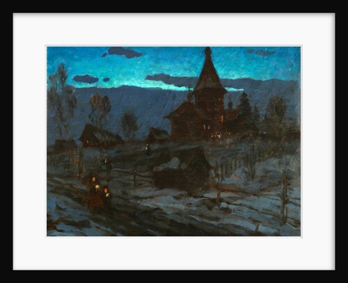 Christmas Eve, 1910s by Alexander Stepanovich Pershin