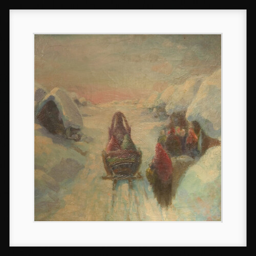 Winter. Sledge driving by Konstantin Konstantinovich Pervukhin