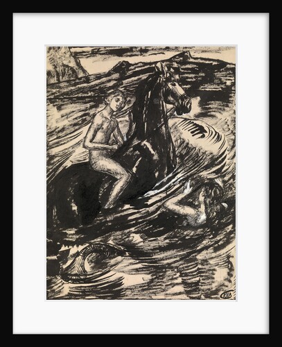 Illustration for The Princess of the Tide by Mikhail Lermontov by Kuzma Sergeyevich Petrov-Vodkin