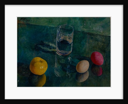 Still Life Against A Green Background, 1924 by Kuzma Sergeyevich Petrov-Vodkin