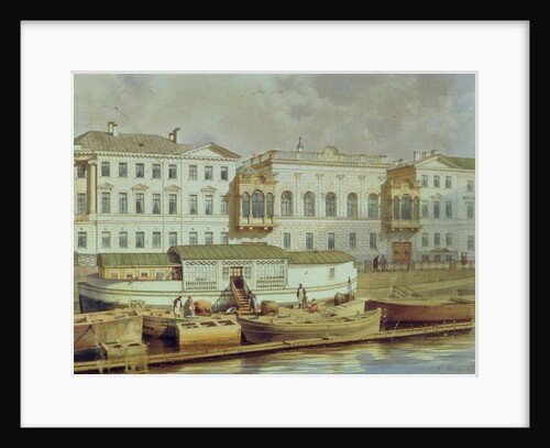 Naryshkin Palace on the Fontanka river, Mid of the 19th cen by Ludwig Premazzi