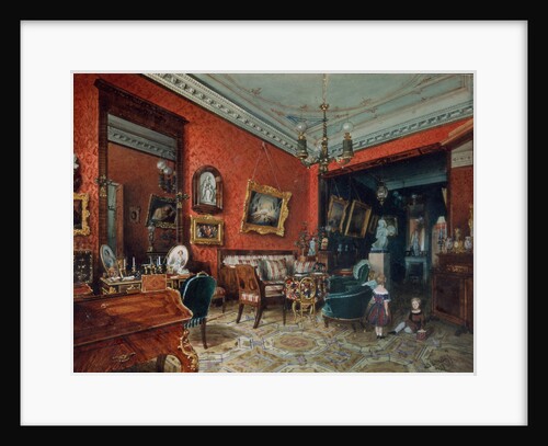 A living room, 1840s by Ludwig Premazzi