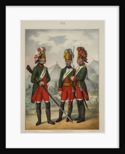 Grenadiers of the Preobrazhensky, Semenovsky and Izmailovsky Regiment in 1763-1775, Early 1840s by Pyotr Ivanovich Razumikhin