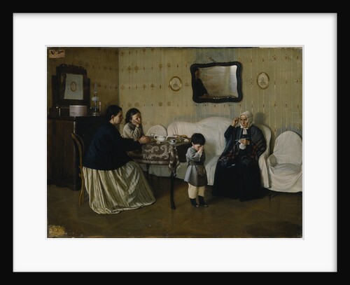 A Family Morning. Teach Child to Pray, 1871 by Andrei Antipovich Rumyantsev