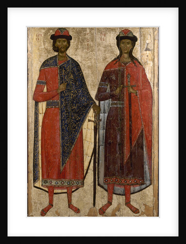 Saints Boris and Gleb, Mid of the 14th cen by Russian icon