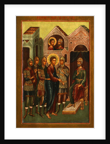 Christ before Pilate, Early 20th cen by Russian icon