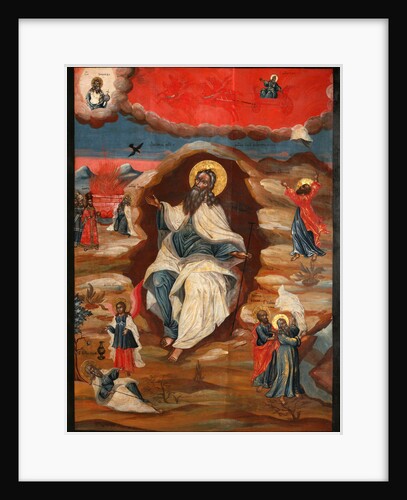The Prophet Elijah in the Wilderness, Late 18th cent by Russian icon