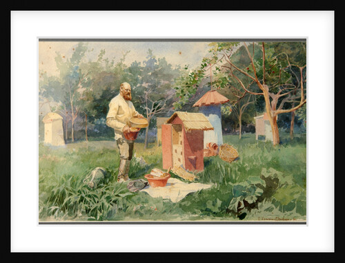 At the bee yard, 1890 by Elena Petrovna Samokish-Sudkovskaya