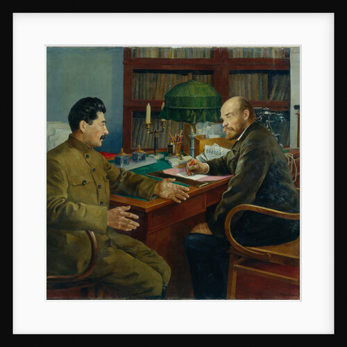 Lenin and Stalin, 1938 by Nikolay Ivanovich Shestopalov