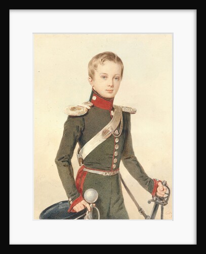 Portrait of the Crown prince Alexander Nikolayevich, 1828 by Pyotr Fyodorovich Sokolov