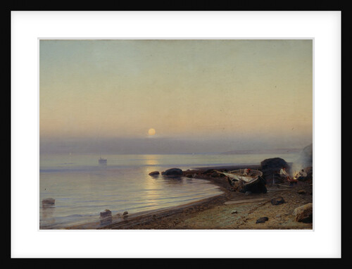 On the seashore, 1882 by Rufim Gavrilovich Sudkovsky