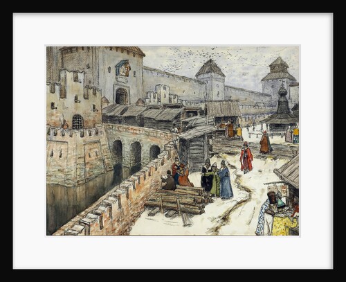 Moscow in the 17th Century. Bookshops on the Christ the Saviour Bridge, 1902 by Appolinari Mikhaylovich Vasnetsov