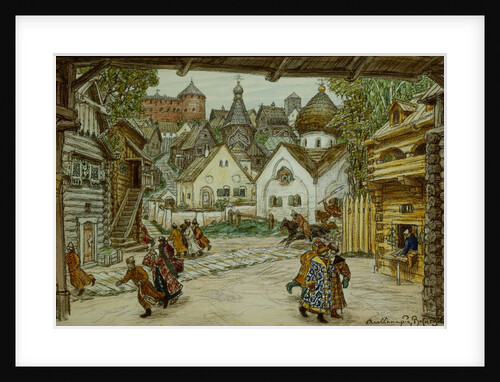 Stage design for the opera The Oprichnik (The Guardsman) by Pyotr Tchaikovsky, 1911 by Appolinari Mikhaylovich Vasnetsov