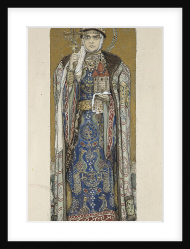 Saint Olga, Princess of Kiev (Study for frescos in the St Vladimirs Cathedral of Kiev), 1884-1889 by Viktor Mikhaylovich Vasnetsov