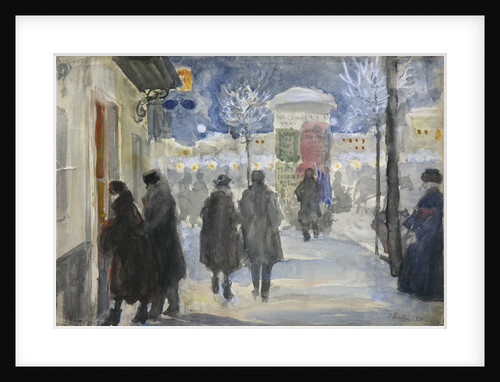 Moscow Street, 1922 by Sergei Arsenyevich Vinogradov