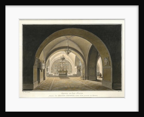 Interior of the Church of the Holy Sepulchre at the site of Golgotha, 1821 by Maxim Nikiphorovich Vorobyev