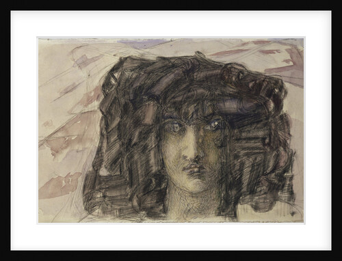 Demons head. Illustration to the poem The Demon by Mikhail Lermontov, 1890-1891 by Mikhail Alexandrovich Vrubel